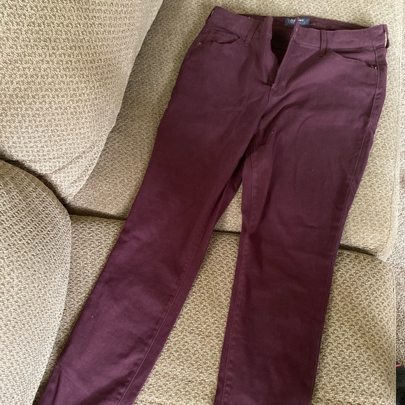Old navy maroon skinny jeans size 10 - Picture 2 of 2